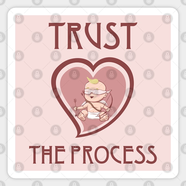 Cupid Trust the Process Magnet by Scrabbly Doodles